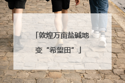 敦煌万亩盐碱地变“希望田”