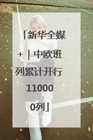 新华全媒+｜中欧班列累计开行110000列