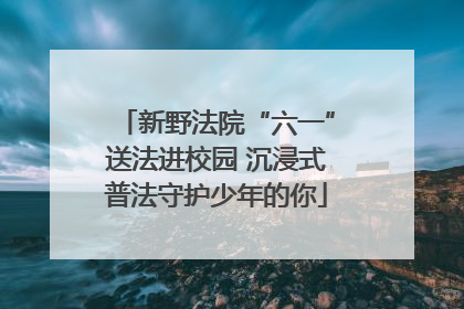 新野法院“六一”送法进校园 沉浸式普法守护少年的你