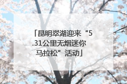 昆明翠湖迎来“5.31公里无烟迷你马拉松”活动