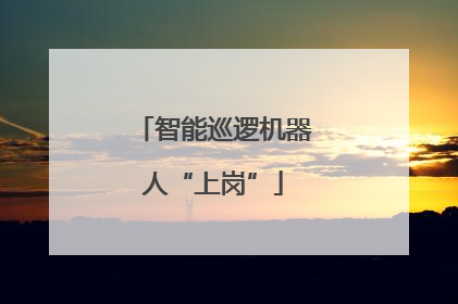 智能巡逻机器人“上岗”