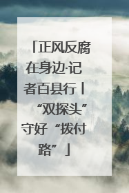 正风反腐在身边·记者百县行丨“双探头”守好“拨付路”