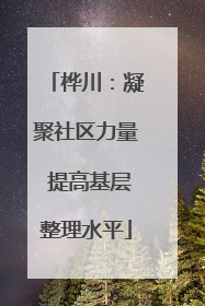 桦川：凝聚社区力量 提高基层整理水平