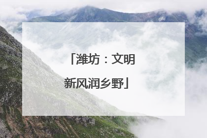 潍坊：文明新风润乡野