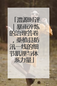 澧源时评｜暴雨淬炼的治理答卷，桑植县防汛一线的细节肌理与体系力量