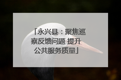 永兴县：聚焦巡察反馈问题 提升公共服务质量
