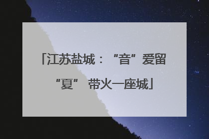 江苏盐城：“音”爱留“夏” 带火一座城