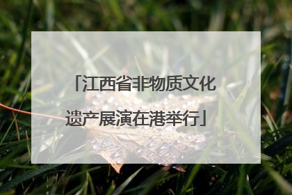 江西省非物质文化遗产展演在港举行