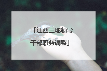 江西三地领导干部职务调整