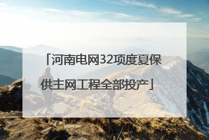 河南电网32项度夏保供主网工程全部投产