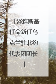 泽连斯基任命新任乌克兰驻北约代表团团长