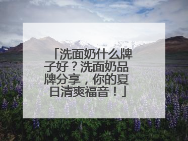 洗面奶什么牌子好？洗面奶品牌分享，你的夏日清爽福音！