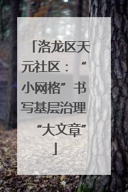 洛龙区天元社区：“小网格”书写基层治理“大文章”