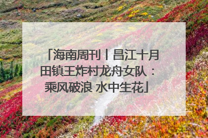 海南周刊丨昌江十月田镇王炸村龙舟女队：乘风破浪 水中生花