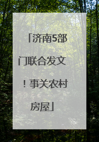 济南5部门联合发文！事关农村房屋
