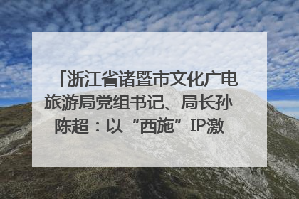 浙江省诸暨市文化广电旅游局党组书记、局长孙陈超：以“西施”IP激活全域旅游 打造县域文旅融合新标杆｜第七届全国县域旅游研究成果发布系列活动