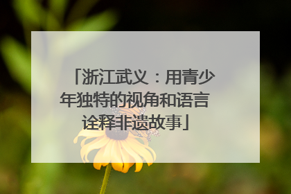 浙江武义：用青少年独特的视角和语言诠释非遗故事