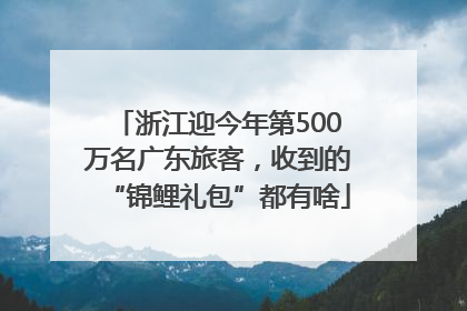 浙江迎今年第500万名广东旅客，收到的“锦鲤礼包”都有啥