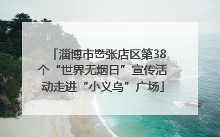 淄博市暨张店区第38个“世界无烟日”宣传活动走进“小义乌”广场