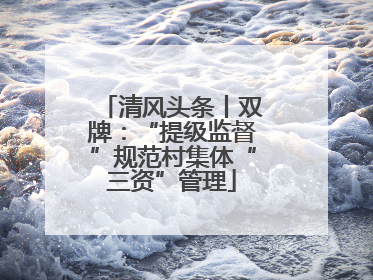 清风头条丨双牌：“提级监督”规范村集体“三资”管理