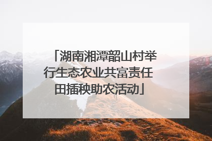 湖南湘潭韶山村举行生态农业共富责任田插秧助农活动