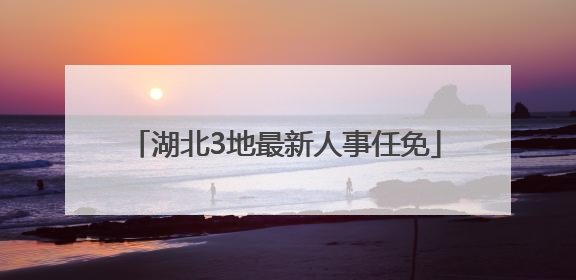 湖北3地最新人事任免