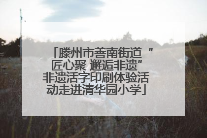 滕州市善南街道“匠心聚 邂逅非遗”非遗活字印刷体验活动走进清华园小学