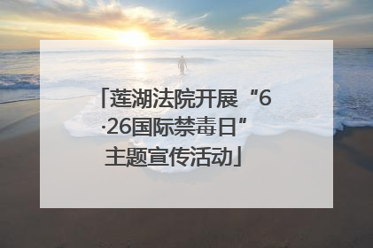 莲湖法院开展“6·26国际禁毒日”主题宣传活动