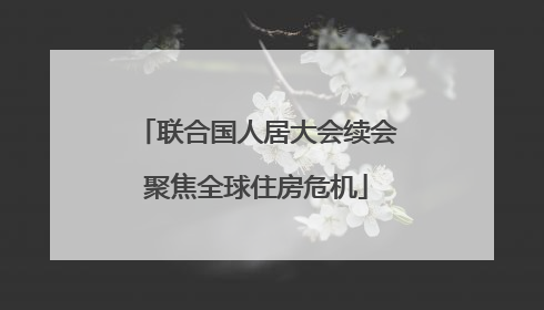 联合国人居大会续会聚焦全球住房危机