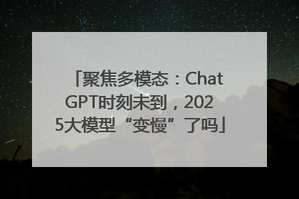 聚焦多模态：ChatGPT时刻未到，2025大模型“变慢”了吗