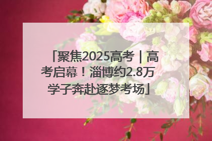 聚焦2025高考｜高考启幕！淄博约2.8万学子奔赴逐梦考场