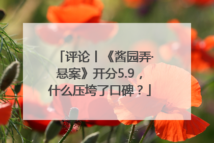 评论丨《酱园弄·悬案》开分5.9，什么压垮了口碑？