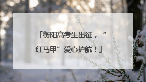 衡阳高考生出征，“红马甲”爱心护航！