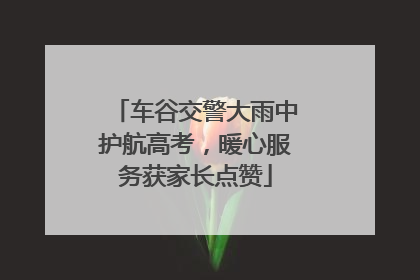 车谷交警大雨中护航高考，暖心服务获家长点赞