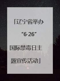 辽宁省举办“6·26”国际禁毒日主题宣传活动