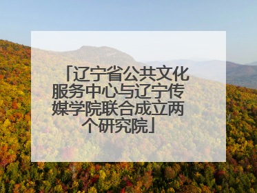 辽宁省公共文化服务中心与辽宁传媒学院联合成立两个研究院