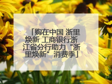 购在中国 浙里焕新 工商银行浙江省分行助力“浙里焕新”消费季