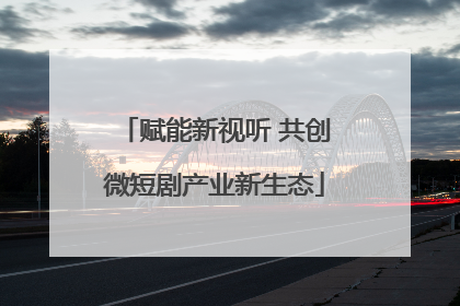 赋能新视听 共创微短剧产业新生态