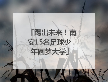 踢出未来！南安15名足球少年圆梦大学