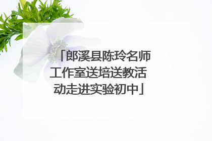 郎溪县陈玲名师工作室送培送教活动走进实验初中