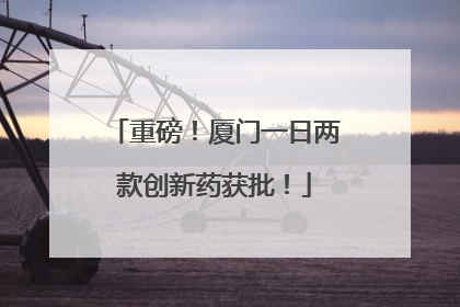 重磅！厦门一日两款创新药获批！