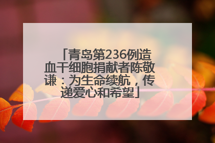 青岛第236例造血干细胞捐献者陈敬谦：为生命续航，传递爱心和希望