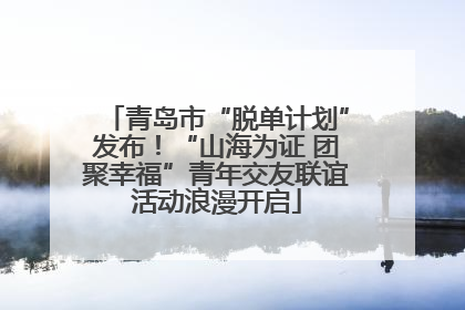 青岛市“脱单计划”发布！“山海为证 团聚幸福”青年交友联谊活动浪漫开启