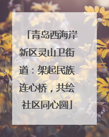 青岛西海岸新区灵山卫街道：架起民族连心桥，共绘社区同心圆