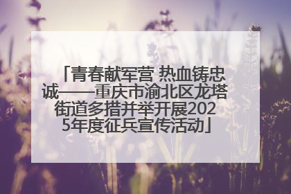 青春献军营 热血铸忠诚——重庆市渝北区龙塔街道多措并举开展2025年度征兵宣传活动