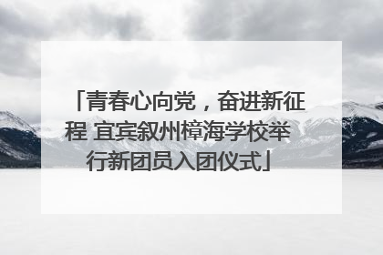 青春心向党，奋进新征程 宜宾叙州樟海学校举行新团员入团仪式