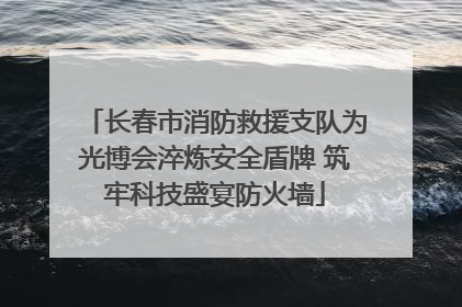 长春市消防救援支队为光博会淬炼安全盾牌 筑牢科技盛宴防火墙