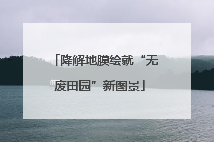 降解地膜绘就“无废田园”新图景