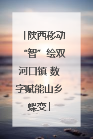 陕西移动“智”绘双河口镇 数字赋能山乡蝶变