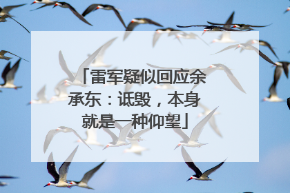 雷军疑似回应余承东：诋毁，本身就是一种仰望